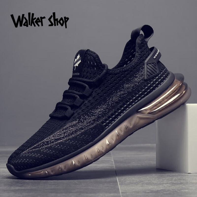 walker shop奥卡索飞织男鞋2023春夏新款网面鞋透气男士运动鞋休闲潮