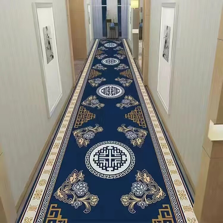 地毯过道入户地毯楼梯家用卧室客厅床边毯定制 中式走廊05 1平方价格