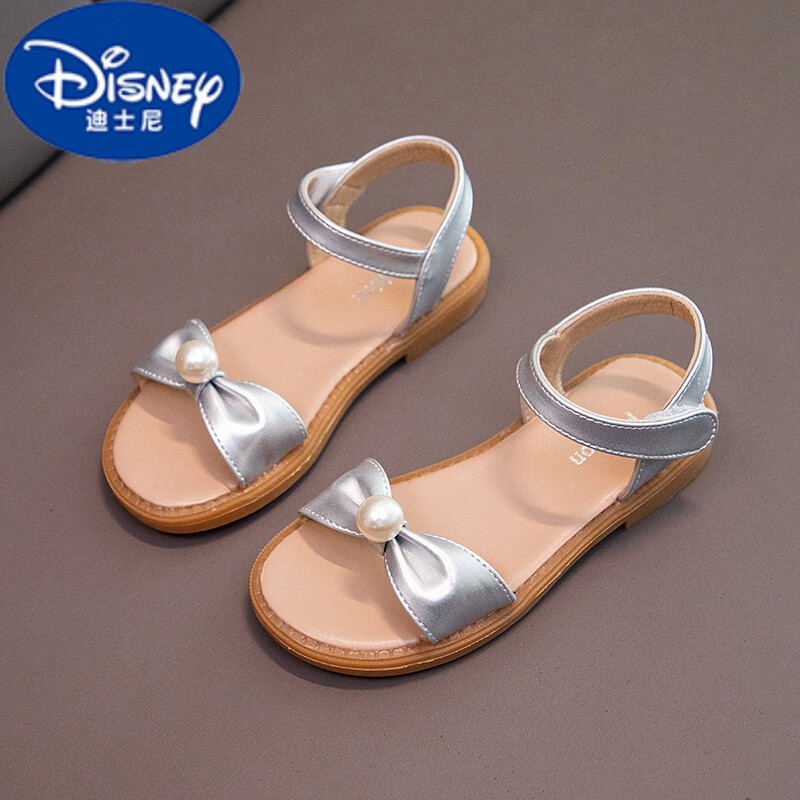 (disney)女童凉鞋儿童公主鞋夏2024中大童软底沙滩鞋小女孩百搭夏天鞋