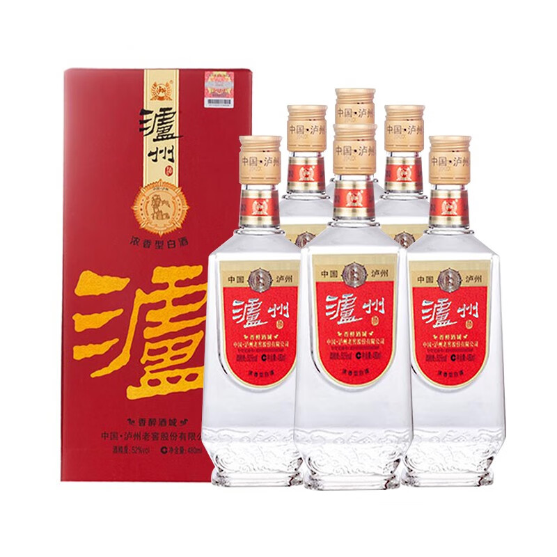 泸州老窖股份 香醉酒城52度浓香型白酒 500ml*6瓶 整箱装 香醉酒城