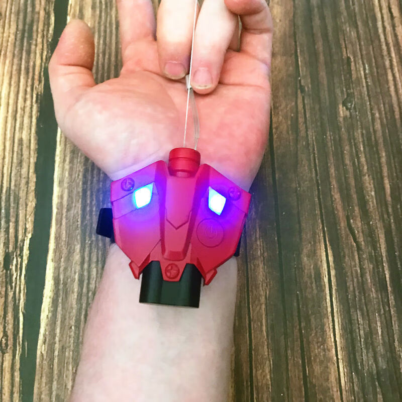 蛛丝发射器可发光 蜘蛛侠绳索绳子手腕式小型黑科技吐丝抖器 2蓝灯款