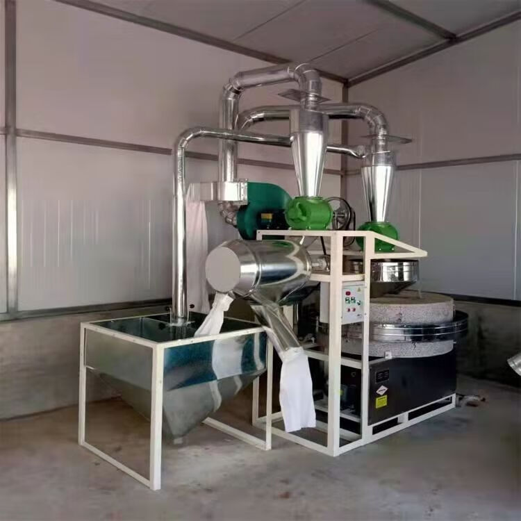 雅空大型商用小麦磨面机 石磨面粉机商用大型风运式小麦玉米五谷杂粮