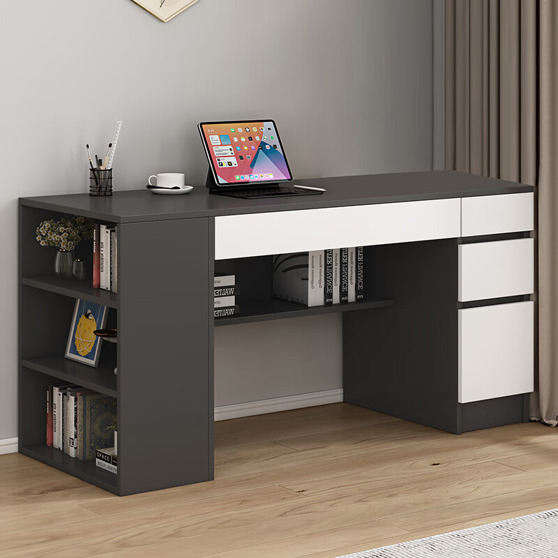 新款简约小户型双人桌书桌定制书房电脑桌多功能写字桌学习桌 款式一