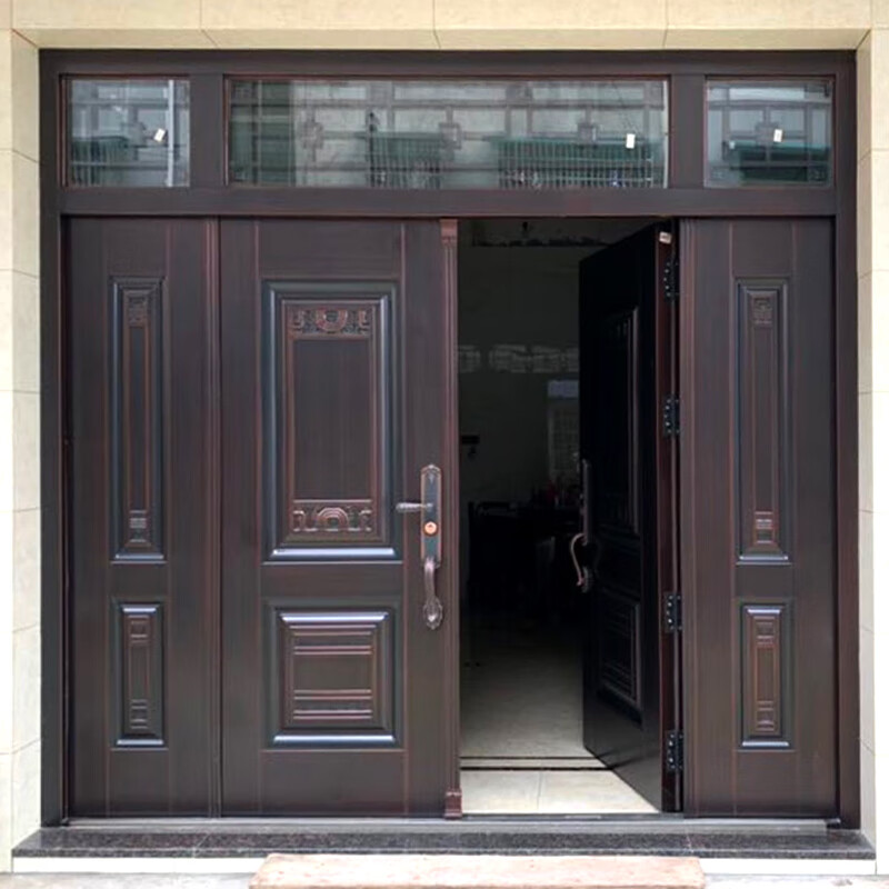 甲级智能防盗门家用乡村自建房 仿真紫铜_编号1-甲级标准-70年不生锈