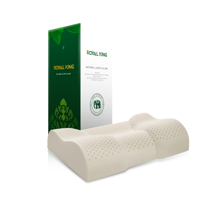 ROYAL KING泰国皇家原装进口天然乳胶枕特拉雷物理发泡工艺马鞍枕