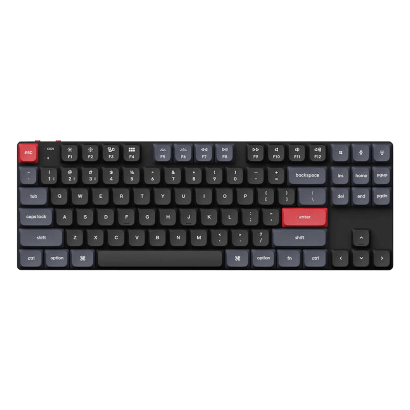 keychron K1 104键 蓝牙双模无线机械键盘 黑色 佳达隆矮红轴 RGB