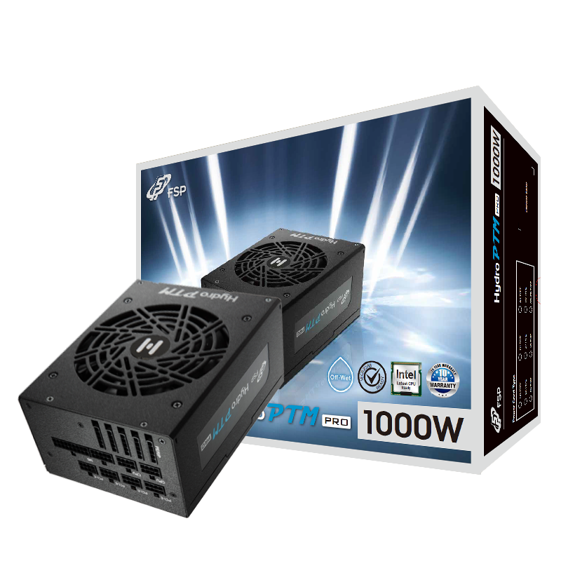 全汉（FSP）Hydro PTM Pro1000W白金牌全模组电源（PCI-E5.0 16Pin线/LLC+DC-DC/支持4090/全日系电解电容）