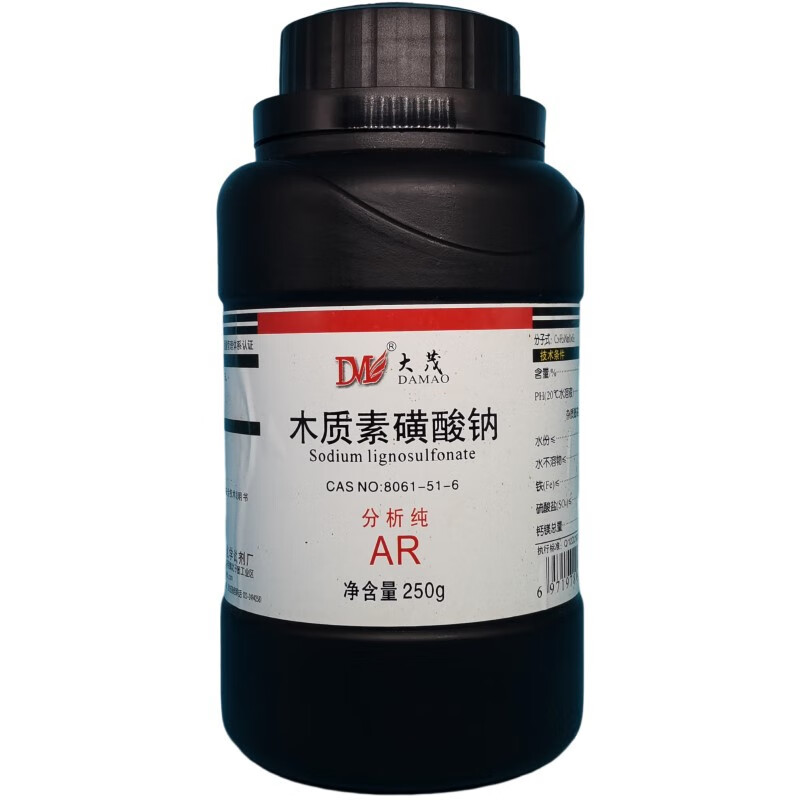 大茂(dm)木质素磺酸钠 分析纯ar 250g 化学试剂 cas:8061-51-6