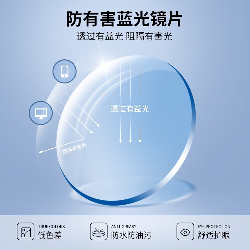 海伦凯勒(HELEN KELLER)近视眼镜男商务方框防蓝光H26129/H82078 H82078-C1M-2(2023升级款)