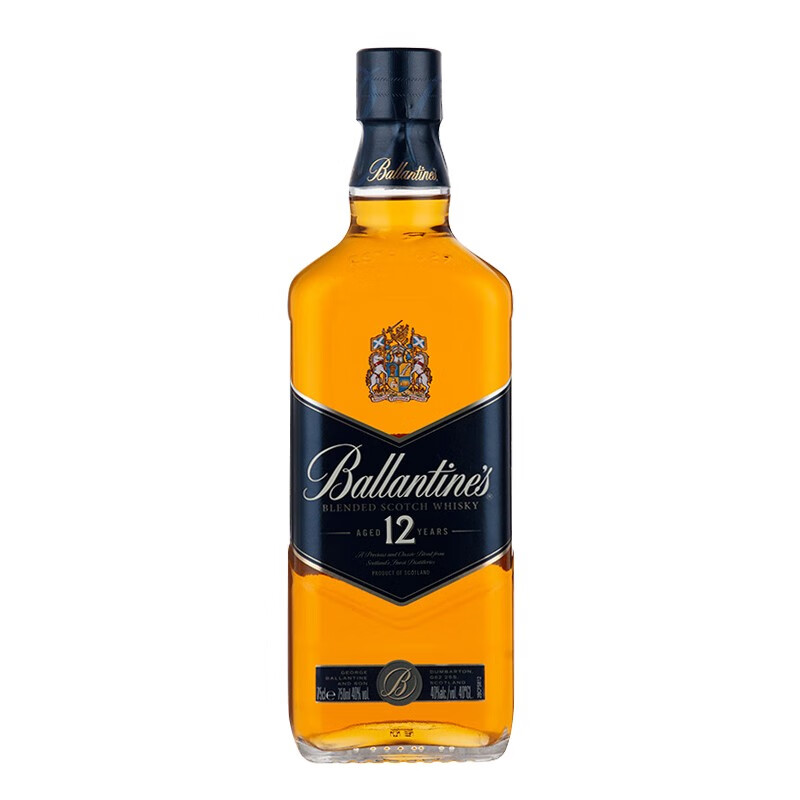 洋酒 百龄坛苏格兰威士忌 BALLANTINE’S 英国原装进口 12年