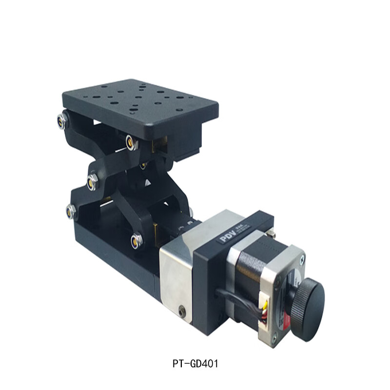 精密位移微型电动升降台(剪式)z轴移动平台行程60mm pt-gd401