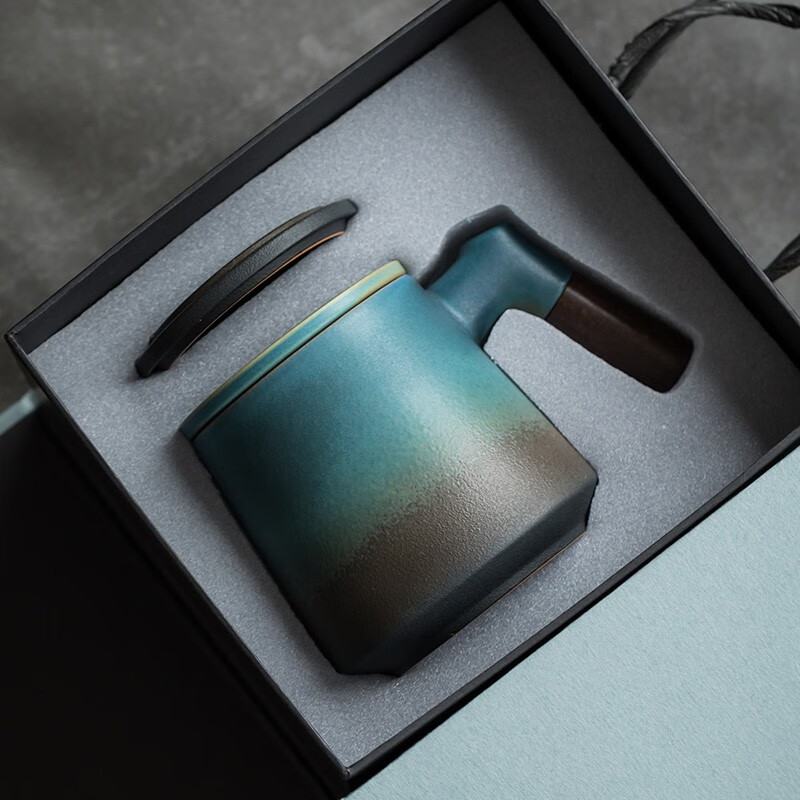 简与白陶瓷茶杯个人专用家用泡茶杯茶水分离过滤办公杯定制会议杯伴手礼 古蓝陶哲茗办公过滤茶杯【礼盒装】怎么样,好用不?