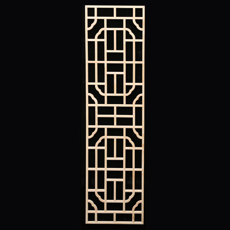 mef木雕中式仿古吊顶雕花门镂空隔断屏风门窗实木格子栅挂花格 款式10