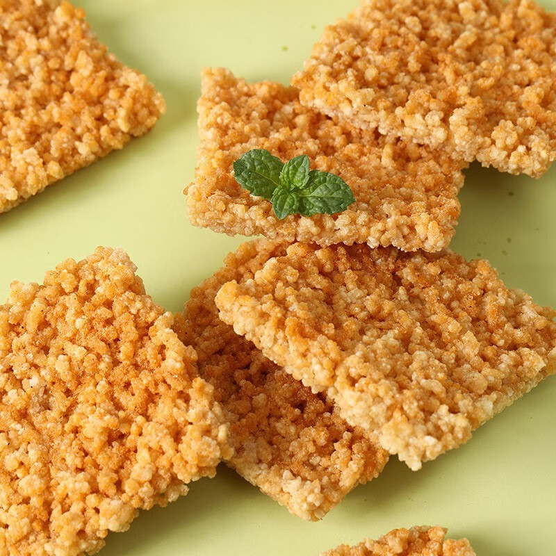 味滋源糯米锅巴 香辣蟹香味糯米手工烘烤膨化休闲零食品 糯米锅巴 咸香味500g 1件