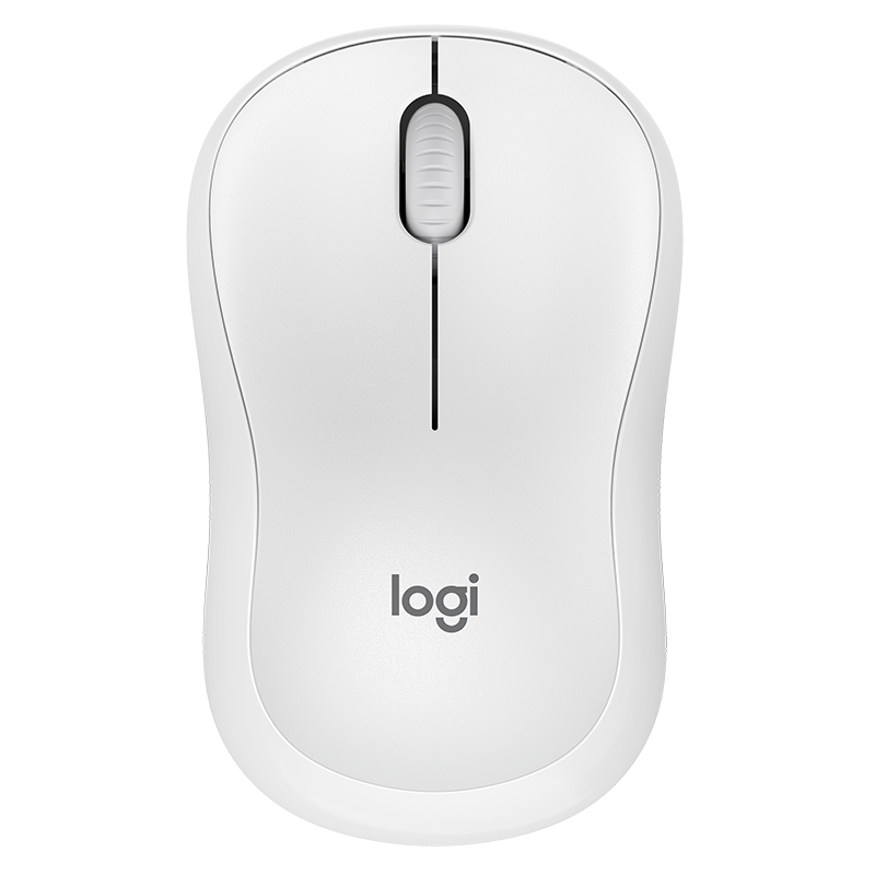 罗技（Logitech）M221 轻音鼠标 无线鼠标 办公鼠标 对称鼠标 带无线微型接收器 米白色