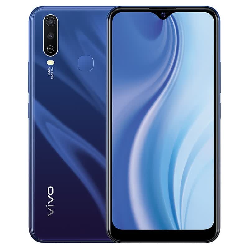 vivo y3s 4gb 128gb 暗夜蓝 5000mah大电池 ai智慧双摄 面部识别 全
