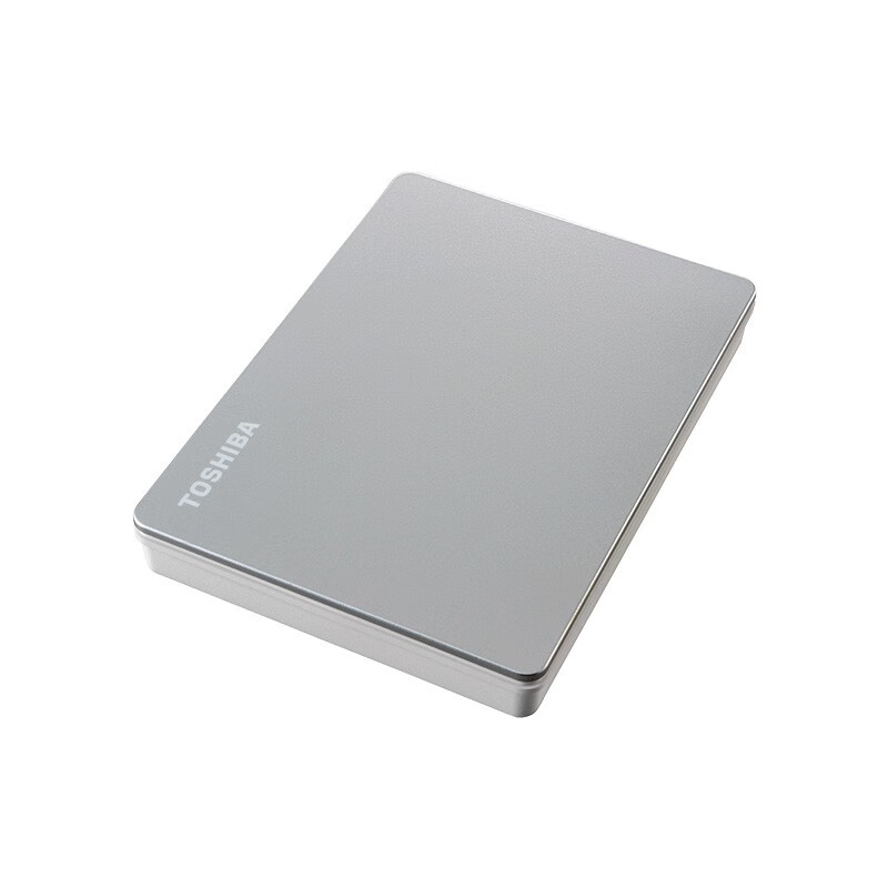 东芝(TOSHIBA) 1TB 移动硬盘 Flex系列 USB3.2 2.5英寸 尊贵银 兼容Mac等多系统 高端商务