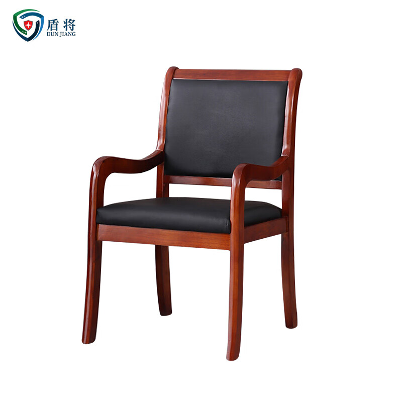 盾将办公椅会议椅员工椅实木椅简约带扶手中班椅电脑椅 柯木ky002a