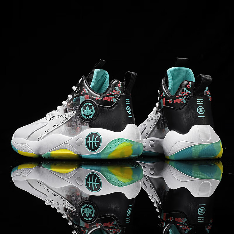 努格森篮球鞋男款春季训练毒液球鞋青少年实战比赛运动鞋 黑色 39