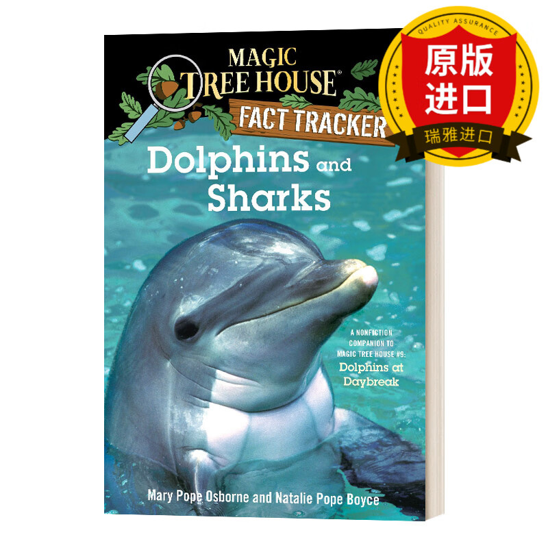 英文原版 神奇树屋小百科系列9 海豚和鲨鱼 magic tree house