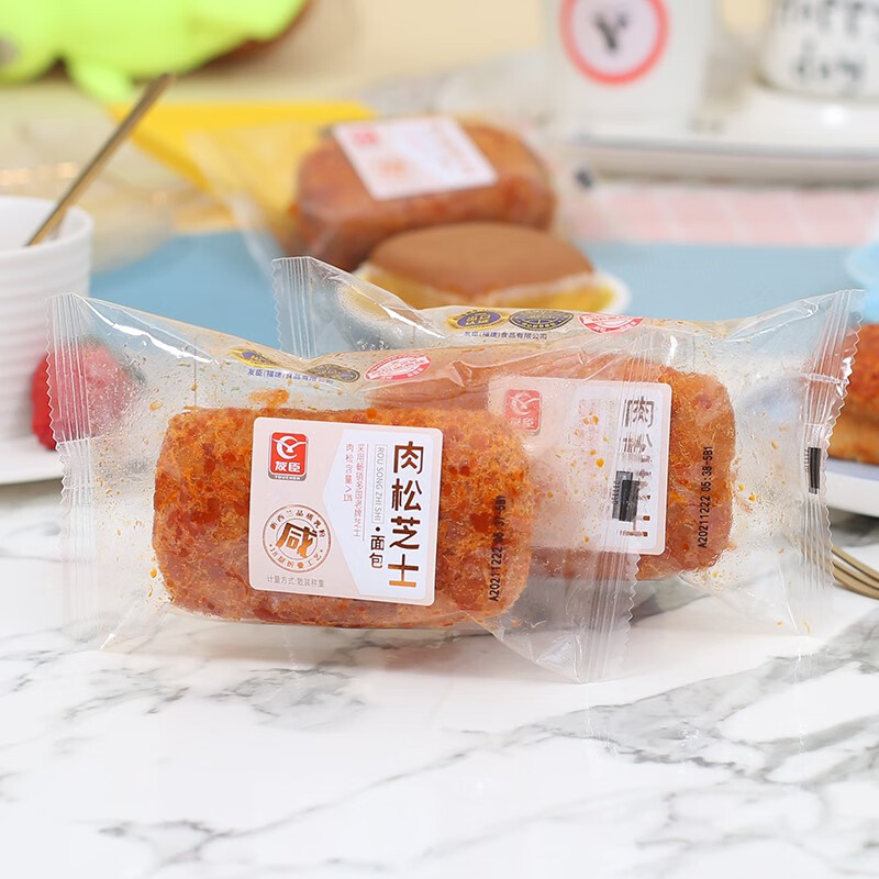 友臣肉松芝士面包儿童早餐面包速食点心懒人代餐夹心面包零食小吃