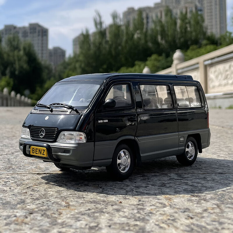 雨萱汽文原厂全开面包车汽车模型1:24奔驰mb100伊斯坦纳汇众商务车