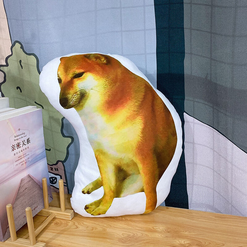 岁彩cheems狗抱枕柴犬手捂儿童暖手午睡枕睡觉陪伴安