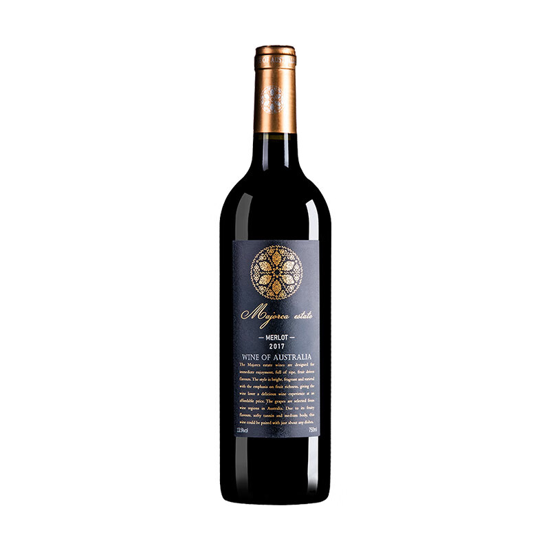 马略卡岛 澳洲原瓶进口红酒13.5%vol  东南澳产区 梅洛干红葡萄酒 750ml单支装