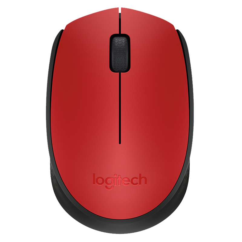 罗技（Logitech）M170鼠标 无线鼠标 办公鼠标 对称鼠标 红色 带无线2.4G接收器45元