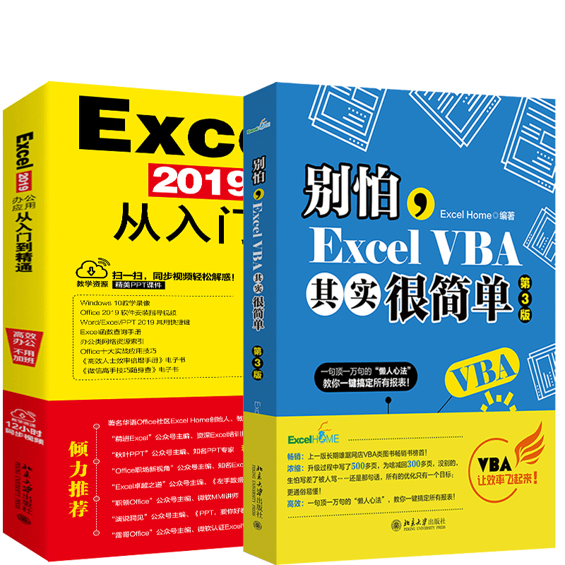别怕 Excel VBA其实很简单+Excel 2019办公应用从入门到精通