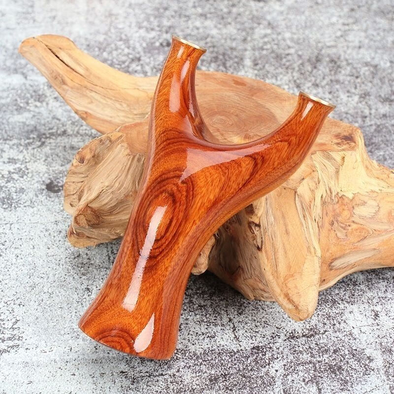 杰森顿木制弹弓 沙漠铁飞虎叉实木弹弓原木头质纯手工制作户外成人扁