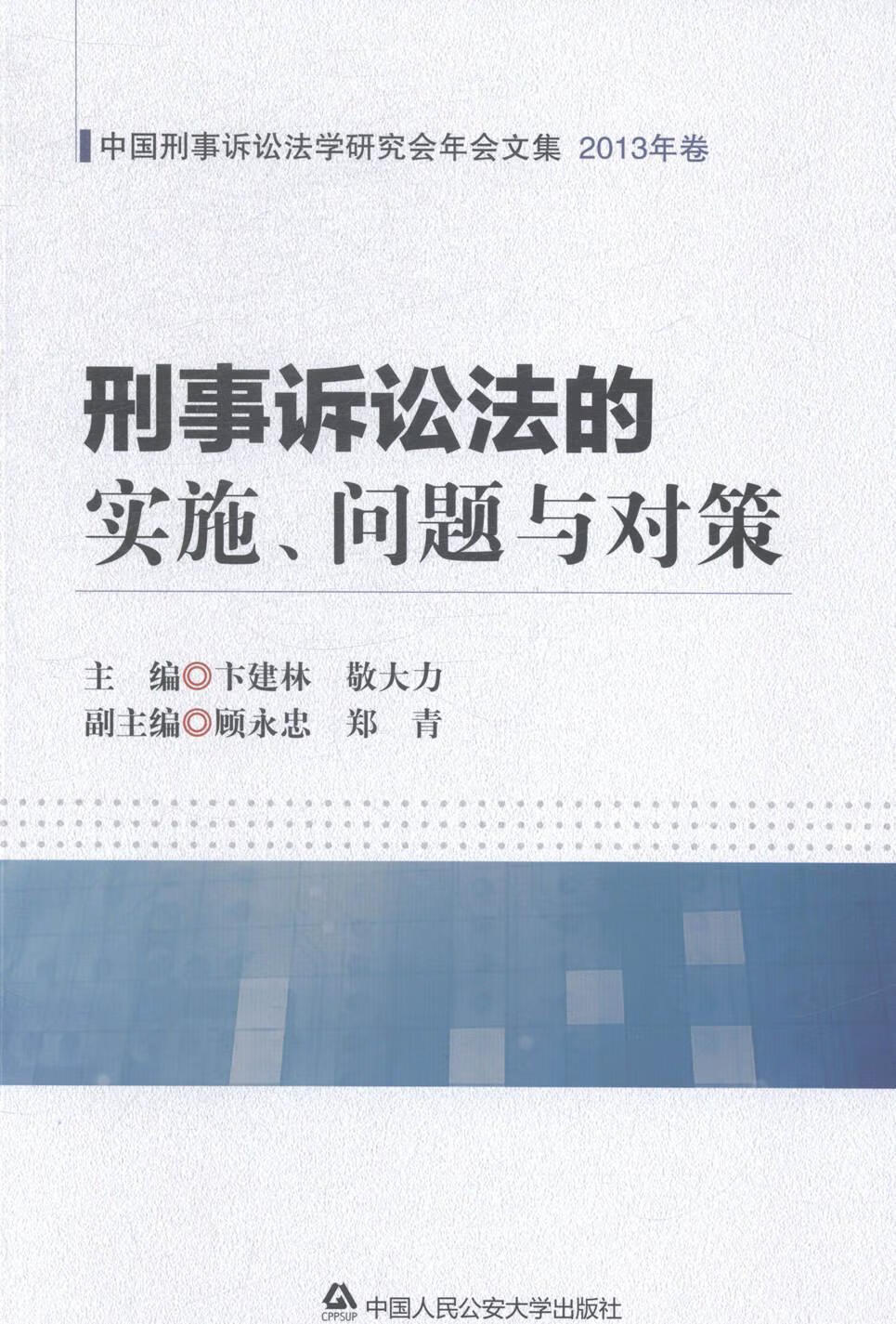 刑事诉讼法的实施.问题与对策-2013年卷 卞建林 法律 9787565318542