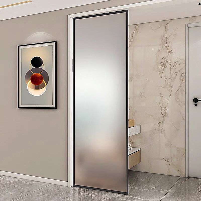 心晶喜超白磨砂油砂钢化玻璃隔断屏风厕所淋浴房浴室干湿分离卫生间半