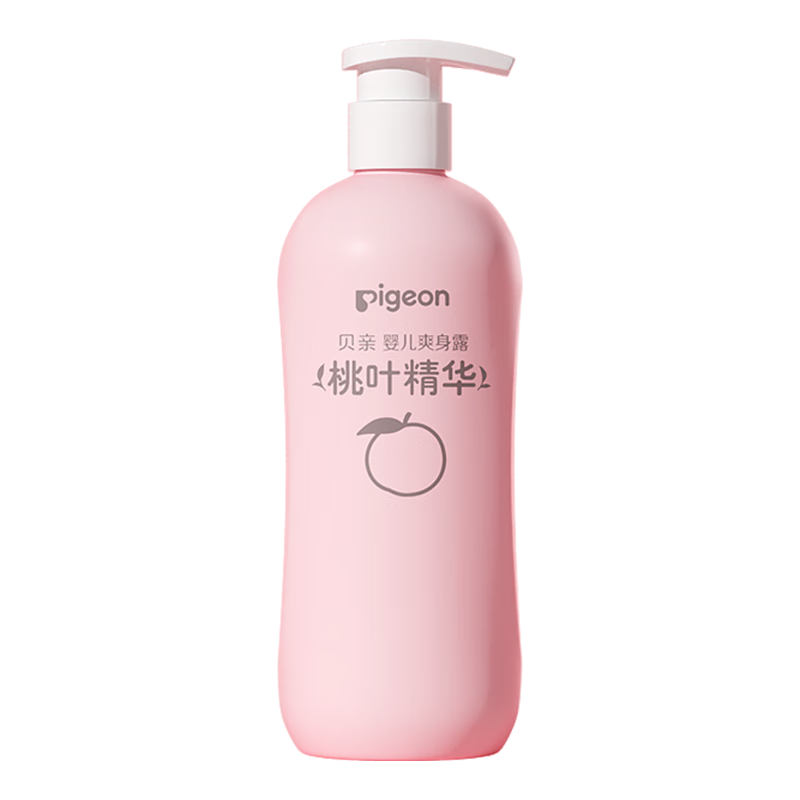 贝亲（Pigeon）桃叶精华 婴儿液体爽身露 家庭装 四季通用 480ml IA286