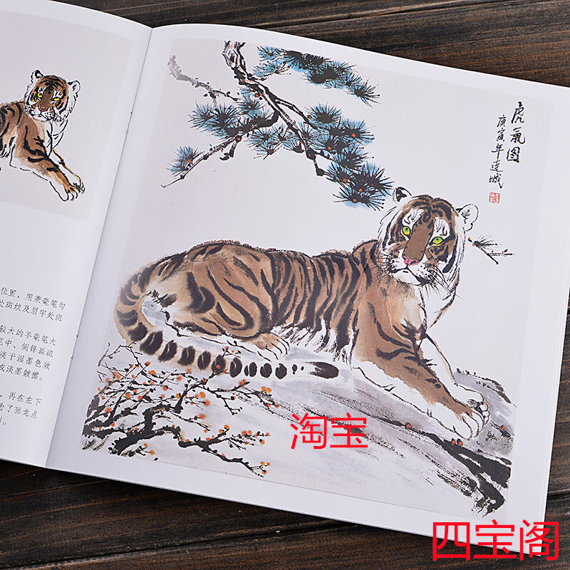 虎学画宝典中国画技法画法步骤构图临摹动物彩墨绘画技法基础入门