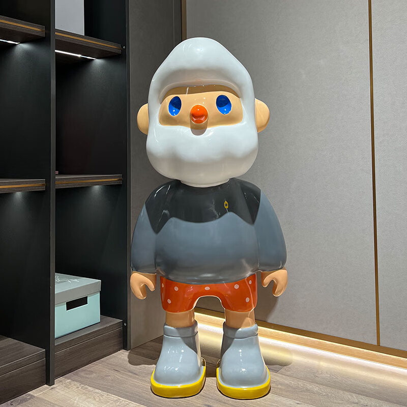 溥畔网红farmerbob男友落地大摆件客厅卡通装饰家居电视柜橱窗猫 栗色