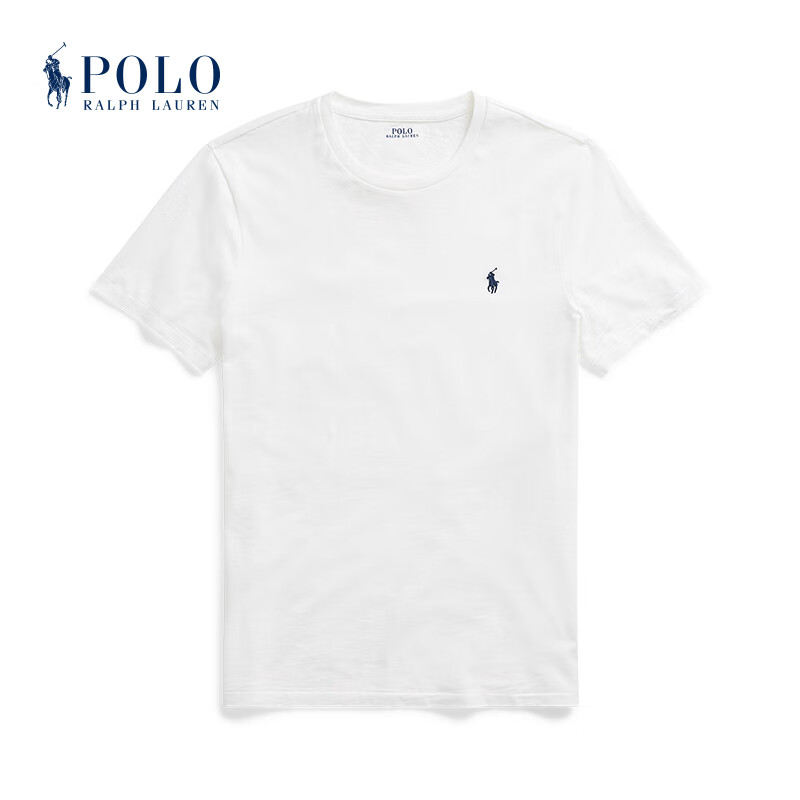 Polo Ralph Lauren 拉夫劳伦男装 经典款修身棉质短袖T恤RL11648 100-白色 XXL