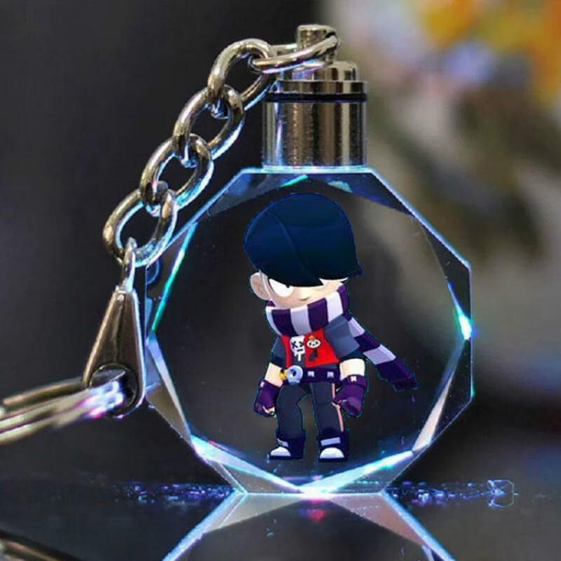 蜜星熊荒野乱斗周边 荒野乱斗水晶钥匙1扣英雄图案书包挂件生日礼物男