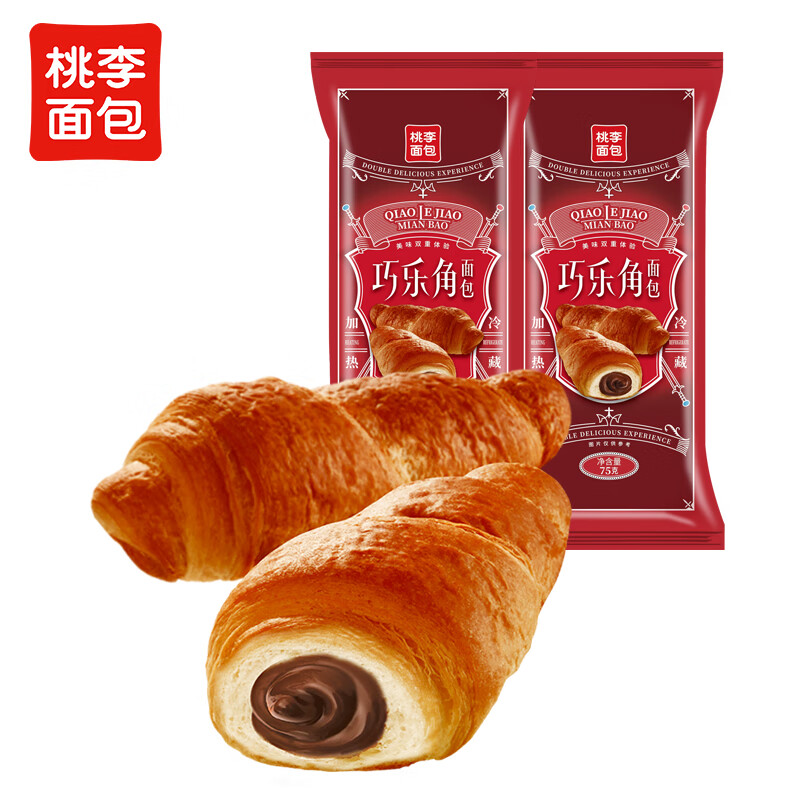 桃李面包 牛奶蛋羹味2袋+巧乐角4袋 共450g