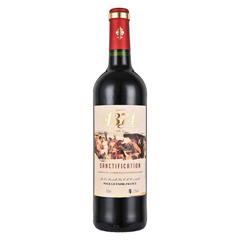 乐朗(LAULAN DUCOS)1374 庆典干红葡萄酒 婚宴聚餐 750ML 法国原瓶进口红酒