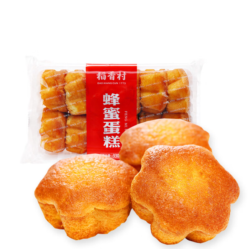 稻香村蜂蜜蛋糕营养早餐鸡蛋糕糕点休闲传统老式槽子糕小吃零食甜点 蜂蜜鸡蛋糕330克*6 规格