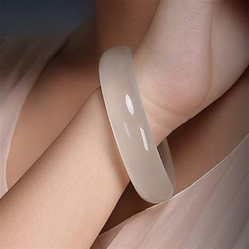 永红旺高端玉翡缘冰种缠丝玉手镯 玉镯子玉器玉石蓝田玉礼物 玉镯内径