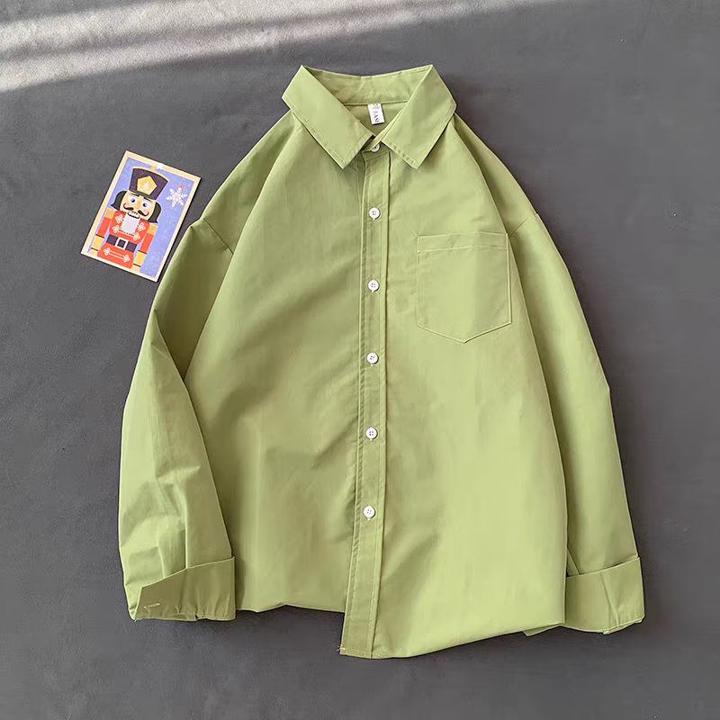 矢向非诚勿扰3同款葛优/秦奋衬衫黄色上衣外衣服服装 绿色 m