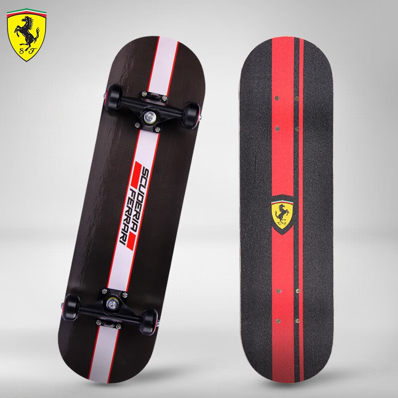 法拉利（Ferrari）四轮滑板 双翘板凹板代步新手儿童初学男女滑板车70*20cm 方程式