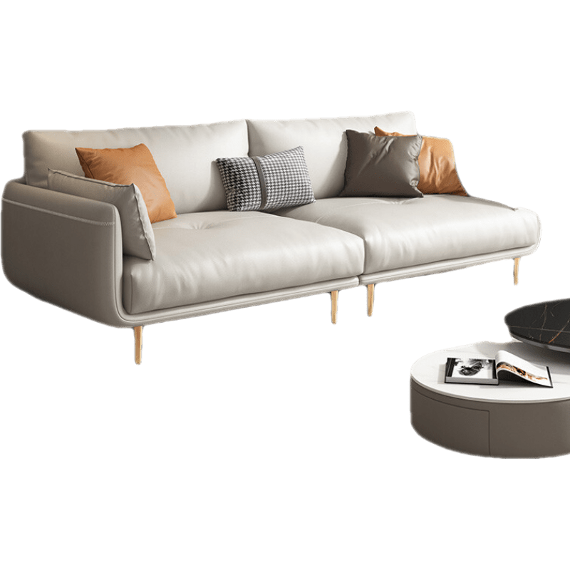 【七夕礼遇季】简奢表情 抗菌免洗科技布沙发新款北欧轻奢现代客厅意式三人四人位乳胶沙发 1.8米大双人 居家版【高密度海绵座包】偏硬坐感