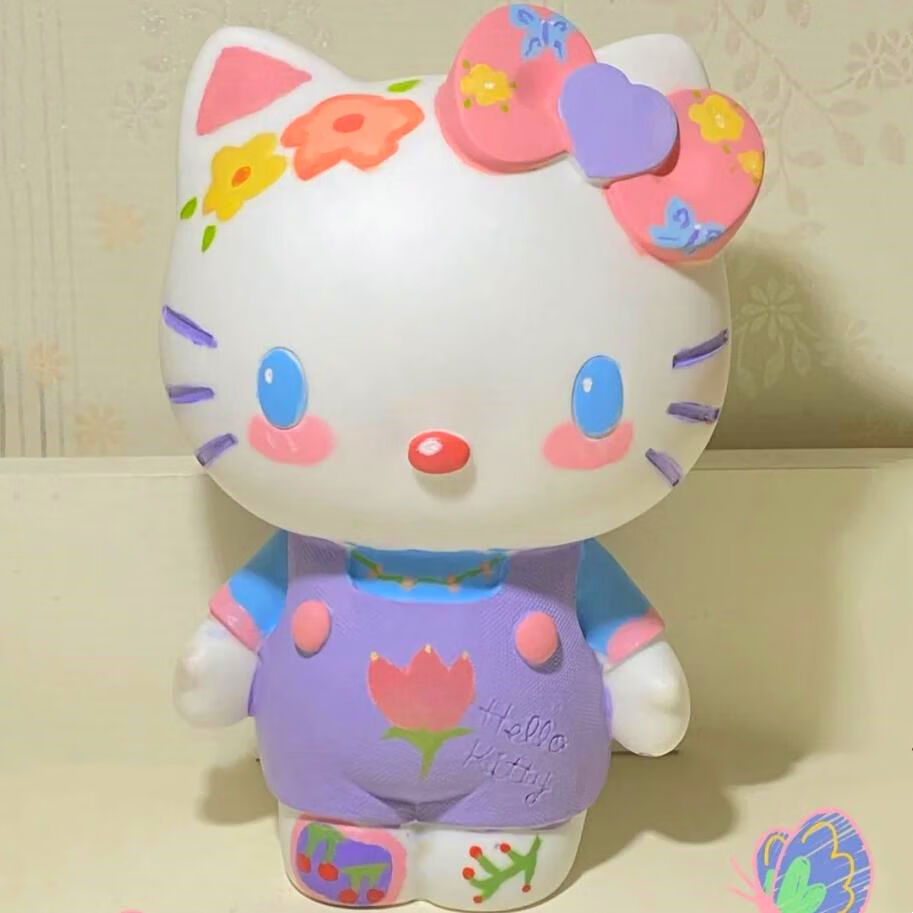 diy手工上色猫彩绘石膏娃娃手绘女sn0355 12色颜料 笔 盘 暗黑kt站猫1