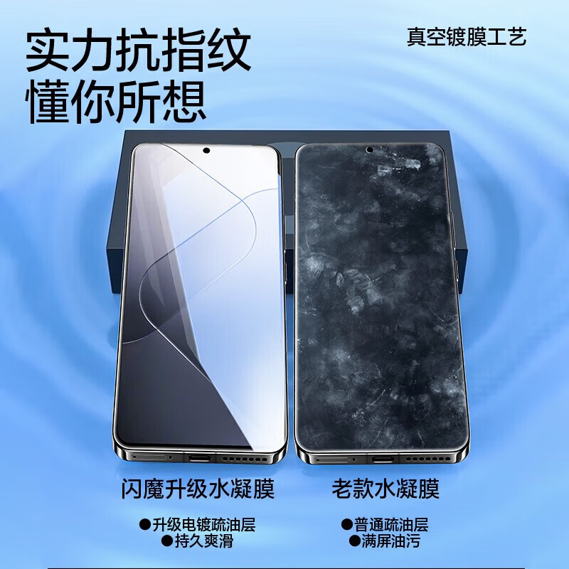 闪魔【甄选好物】适用小米14pro钢化膜14ultra手机膜 曲面全屏覆盖高 【全覆盖超清水凝膜】3片+神器 小米14pro/14ultra通用+贴坏包赔