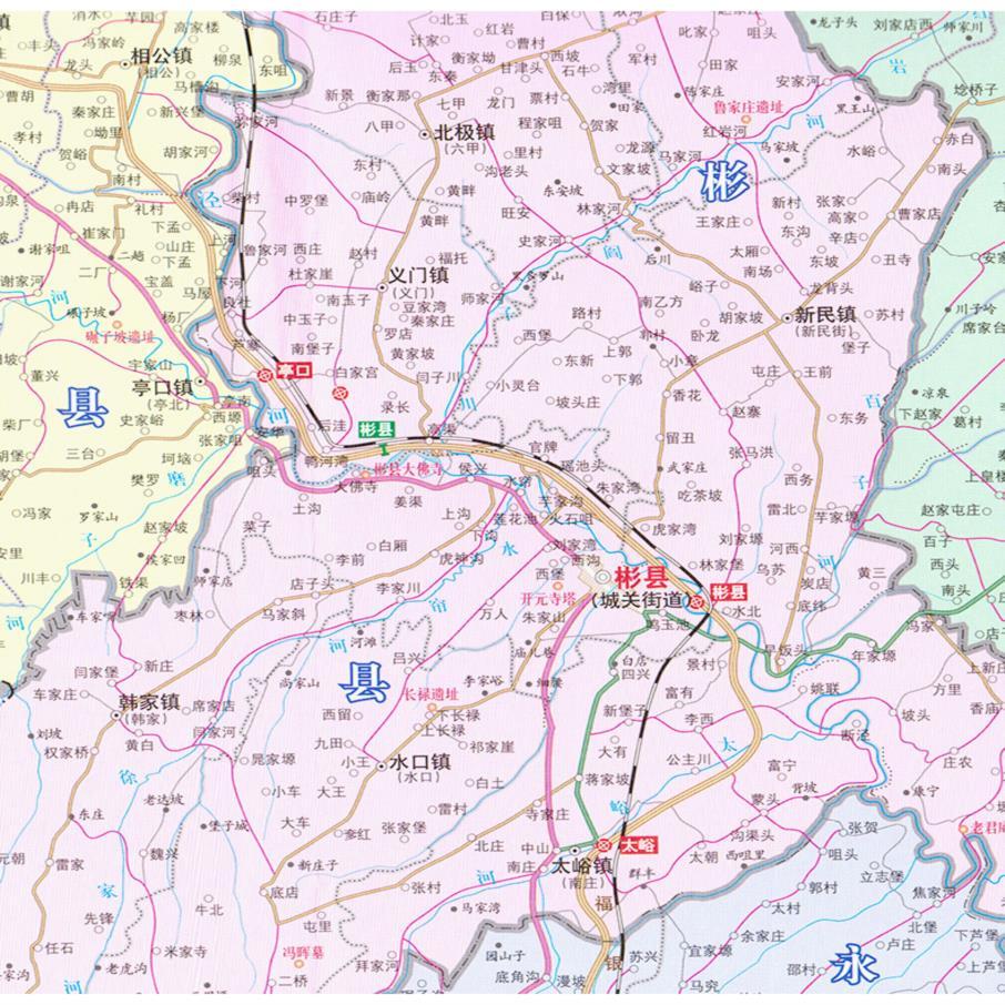 南市渭南市宝鸡折叠安康榆林全开 地图交通