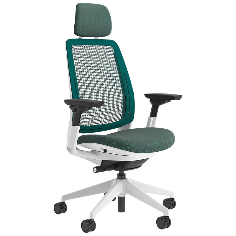 STEELCASE世楷 Series 2 人體工學(xué)電腦椅居家辦公學(xué)習(xí)椅 孔雀綠+頭枕