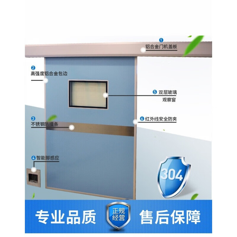 医用手术室气密门医院电动门自动门平移门门脚踏门禁感应门 门洞900*